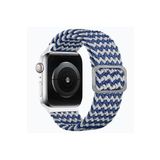 Fogy Watch 3 4 5 6 7 8 Se 9 38 40 41mm ile Uyumlu Kordon Örgü Tokalı Kordon, Dalgalı Mavi-Beyaz