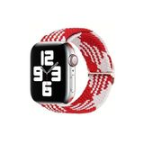 Fogy Watch 3 4 5 6 7 8 Se 9 38 40 41mm ile Uyumlu Kordon Örgü Tokalı Kordon, Kırmızı-Beyaz