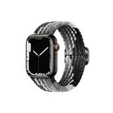 Fogy Watch 3 4 5 6 7 8 Se 9 38 40 41mm ile Uyumlu Kordon Örgü Tokalı Kordon, Siyah-Gri