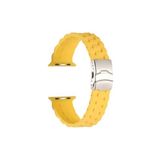 Fogy Watch 5-6-7-8-9 38mm 40mm 41mm ile Uyumlu Soft Ve Pürüzsüz Bir Yüzeye Sahiptir Kordon, Sarı