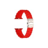 Fogy Watch 5-6-7-8-9 42mm 44mm 45mm ile Uyumlu Soft Ve Pürüzsüz Bir Yüzeye Sahiptir Kordon, Kırmızı
