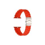 Fogy Watch 5-6-7-8-9 42mm 44mm 45mm ile Uyumlu Soft Ve Pürüzsüz Bir Yüzeye Sahiptir Kordon, Turuncu