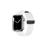Fogy Watch 7 41mm ile Uyumlu Mıknatıslı Manyetik Tasarım Silikon Kordon Kayış, Beyaz