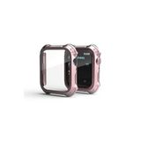 Fogy Watch 7 45mm ile Uyumlu Kasa Ve Ekran Koruyucu 360 Derece Tam Koruma Gard 10, Rose Gold