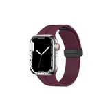Fogy Watch 7 45mm ile Uyumlu Mıknatıslı Manyetik Tasarım Silikon Kordon Kayış, Derin Mor