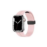 Fogy Watch 7 45mm ile Uyumlu Mıknatıslı Manyetik Tasarım Silikon Kordon Kayış, Rose Gold