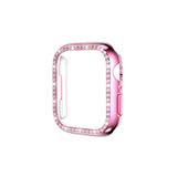 Fogy Watch 7 45Mm ile Uyumlu Taşlı Kasa Ve Ekran Koruyucu 360 Tam Koruma Kılıf, Pembe