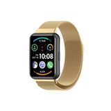 Fogy Watch Fit 2 Metal Hasırlı Mıknatıslı Tam ile Uyumlu Kordon (Saat Değildir), Gold