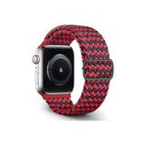Fogy Watch T500 Ultra 3 4 5 6 7 8 9 Se 42 44 45 49 Mm ile Uyumlu Kordon Örgü Tokalı Kordon, Kırmızı-Siyah