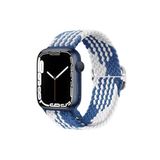 Fogy Watch T500 Ultra 3 4 5 6 7 8 9 Se 42 44 45 49 Mm ile Uyumlu Kordon Örgü Tokalı Kordon, Mavi-Beyaz