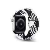 Fogy Watch T500 Ultra 3 4 5 6 7 8 9 Se 42 44 45 49 Mm ile Uyumlu Kordon Örgü Tokalı Kordon, Siyah-Beyaz