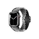 Fogy Watch T500 Ultra 3 4 5 6 7 8 9 Se 42 44 45 49 Mm ile Uyumlu Kordon Örgü Tokalı Kordon, Siyah-Gri