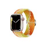 Fogy Watch T500 Ultra 3 4 5 6 7 8 9 Se 42 44 45 49 Mm ile Uyumlu Kordon Örgü Tokalı Kordon, Turuncu-Sarı