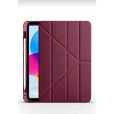 Fogy Xiaomi Pad 7/7 Pro/Mi Pad 8/8 Pro 11,2 Inç Uyumlu Kılıf Üçgen Kalem Bölmeli Standlı Kılıfı - Mürdüm