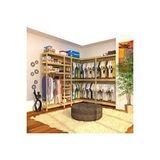 Fokai Wood Cabide - L Açık Ahşap Gardırop Çam