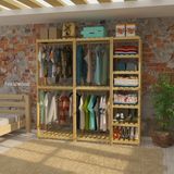 Fokai Wood Deren Sinem- Kapaksız Ahşap Gardırop