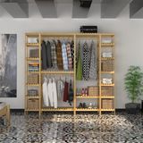 Fokai Wood Megalo - Kapaksız Açık Ahşap Gardırop