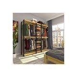 Fokai Wood Negro Quatro Grande Açık Ahşap Elbise Askısı Raf Sistemi Gardırop Çam