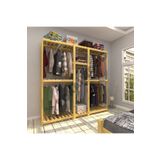 Fokai Wood Reinha - Açık Ahşap Elbise Askısı Raf Sistemi Gardırop
