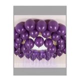FOKUL 25 Adet Mor Balon - Balon İpi - 100'lü Balon Bandı Yapıştırıcı - Doğum Günü Bride Balon Seti