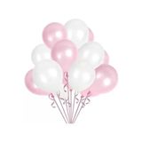 FOKUL 30 Adet Pembe Ve Beyaz Balon Doğum Günü Bride Parti Süsü Parti Malzemesi