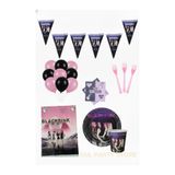 FOKUL Black Pink Doğum Günü 8 Kişilik Doğum Günü Parti Seti Black Pink Doğum Günü Konsepti