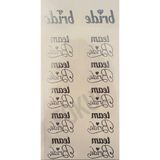 FOKUL Bride To Be Dövme Gümüş Renk Geçici Dövme Bekarlığa Veda Partisi 2 Bride 10 Team Bride Dövme 12 Adet