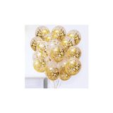 FOKUL Gold Konfetili Şeffaf Balon Seti 10 Adet Doğum Günü Bride To Be Balon Süsleme