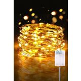 FOKUL Peri Led 3 Metre Günışığı Ramazan Bayramı Yılbaşı Ağacı Işığı Sarı Işıklı Pilli Dekoratif Aydınlatma