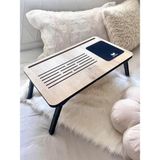Foldaway Telefon ve Tablet Bölmeli Katlanır Ayaklı Laptop Sehpası Notebook Bilgisayar Çalışma Masası