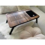 Foldaway Telefon ve Tablet Bölmeli Katlanır Ayaklı Laptop Sehpası Notebook Bilgisayar Çalışma
