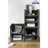 Fold&Go (3 Adet) Çok Amaçlı Kayar Raf Dolap İçi Kıyafet Ve Ev Aksesuarı Düzenleyici ”Antrasit”