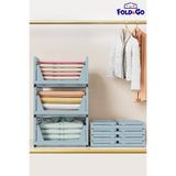Fold&Go (3 Adet) Çok Amaçlı Kayar Raf Dolap İçi Kıyafet Ve Ev Aksesuarı Düzenleyici ”Mavi”