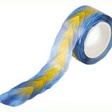 folia 26502 - Washi Çıkartma, Mavi Çiçekler, Pirinç Kağıdından Önceden Kesilmiş Şekiller, Rulo Üzerinde 200 Adet - Süsleme ve Dekorasyon için İdeal