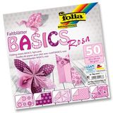 Folia 5 Desen 50 Adet Kağıt Pembe 20x20 cm Origami Kağıdı