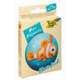 folia 52907 - Keçe Dikiş Seti Çocuklar için Mini Keçe, Palyaço Balığı Kolye Ucu, 12 Parçalı - Kenarlı Dikiş Seti