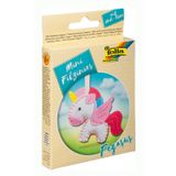 folia 52910 - Keçe Dikiş Seti Çocuklar için Mini Keçe, Pegasus Römork, 15 Parçalı - Kendi kendinize dikilmiş kolye ucu üretimi için keçe dikiş seti