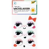 folia 7512 7512 Sallanan Göz Kirpik Boyutu L, 6 x Ø 3 cm, Kirpikler Mor, Yeşil ve Pembe Plastik, Kendinden Yapışkanlı, Süsleme ve Dekorasyon için, Çok Renkli, Ø 30 mm