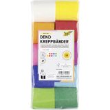 Folia 82109 - Krep Bantları, Krep Kağıdı Bandı, Farklı Renklerde 10 Rulo, Her Rulo Yakl. 5 x 10 Cm, Çok Elastik ve Ince Kağıt, Düz Olmayan ve Pürüzlü Yüzey, Parti Dekorasyonu - 41 Delft Blue