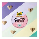 folia 89910 – Premium Broşür Yaprakları 70 g/m², Pastel, 10 x 10 cm, 10 farklı renkte 100 yaprak, el işi, süsleme ve dekorasyon için