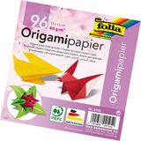 Folia katlama kağıdı Origami 80 g/m2, 96 yaprak sınıflandırılmış 12 renk, 13 x 13 cm