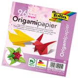 Folia katlama kağıdı Origami 80 g/m2, 96 yaprak sınıflandırılmış 12 renk, kağıt, 19 x 19 cm
