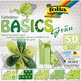 Folia Origami Kağıdı 20X20 Cm. 5 Desen 50 Yaprak Basic Yeşil