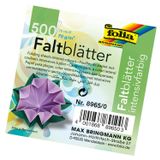 Folia origami kağıtları 70 g/m², 500 yaprak 10 renk olarak ayrılmıştır, 10 Farben sortiert, 15 cm