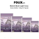 Folix Art Sketch Book Light Ivory 120 gr 50 Yaprak Eskiz Defteri