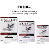 Folix Art Sketch Çok Amaçlı 150 gr 25 Yaprak Çizim Defteri