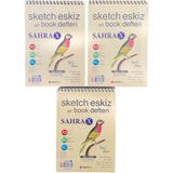 Folix Eskiz Defteri 90 gr A5 50 Yaprak Spiralli Ivory Sketchbook 3'lü Set