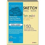 Folix FLX-821619 Capadocia Spiralli İvory Kağıt 34.5x49.5 cm 150 gr Eskiz Defteri