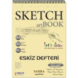 Folix Sketchbook SAHRA A4 Spiralli 90 gr Ivory 50 Yaprak Resim Defteri Perforajlı Kağıt