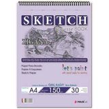 Folix Sketchbook Zigana A4 Spiralli 150 gr 30 Yaprak Eskiz Defteri
